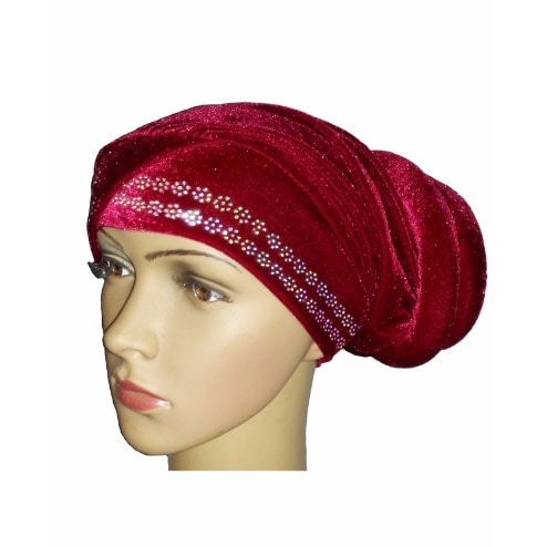 Studded Twin Tube Turban - Deep Pink