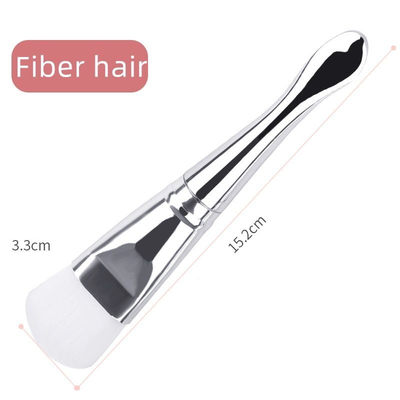 Metal Handle Makeup Brush For Liquid Foundation Facial Mask Portable Contour Brush Silicone Fiber Wool Cosmetic Tools Wool Fiber