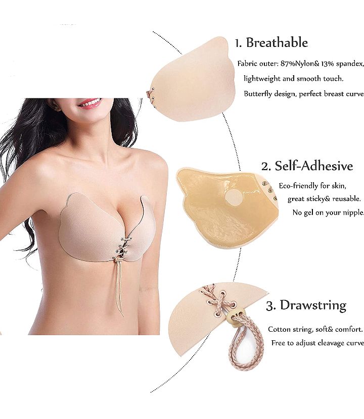 Woman Women Lady Ladies Invisible Backless Strapless Bra