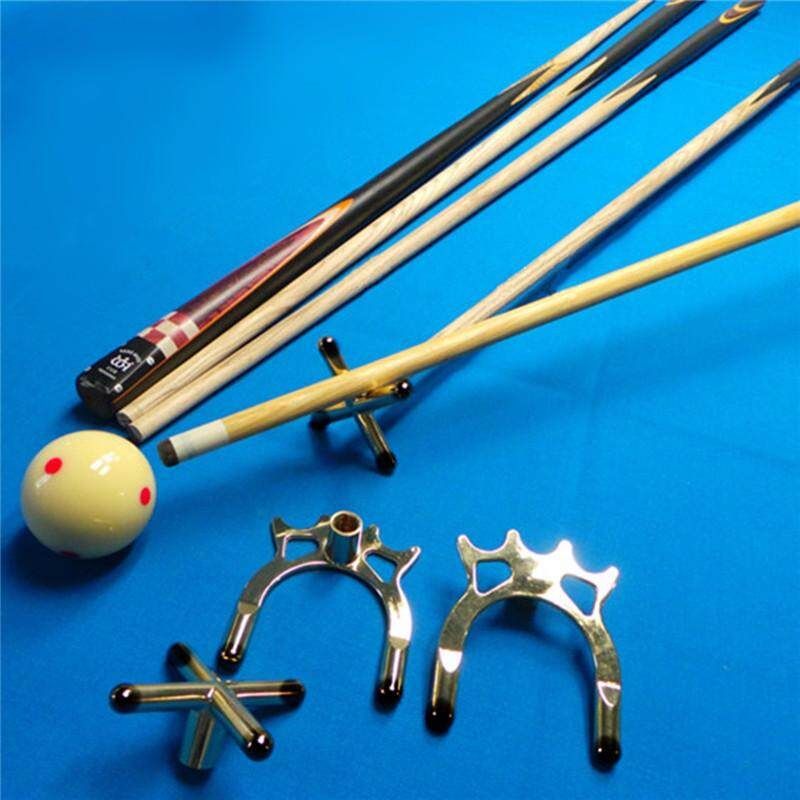 2x Brass Cross & Spider Holder Rests For Pool Snooker Billiards Table Stick