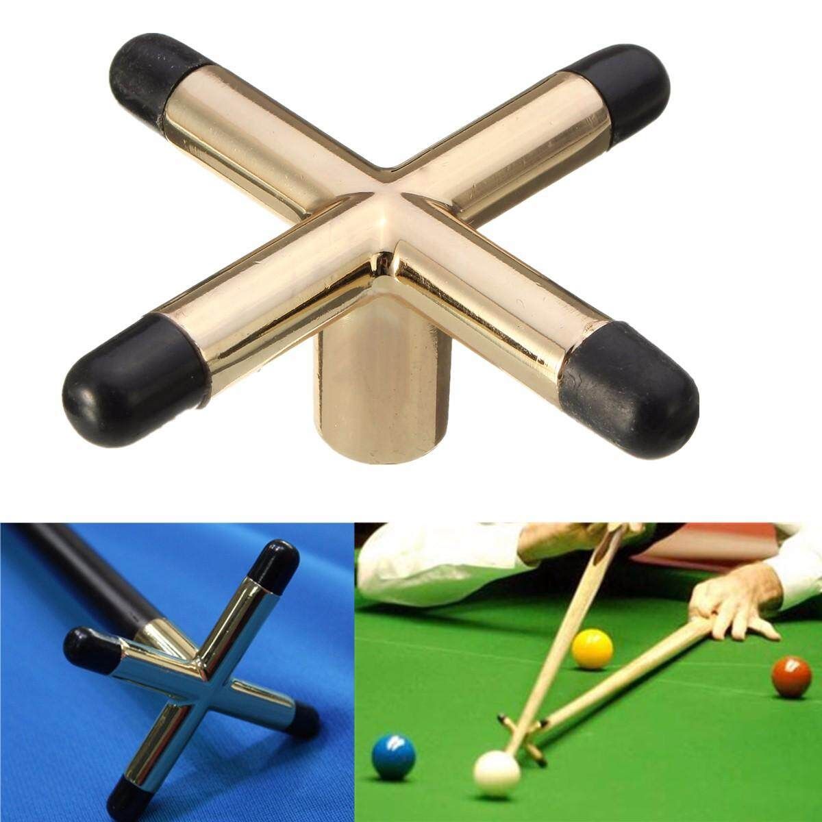2x Brass Cross & Spider Holder Rests For Pool Snooker Billiards Table Stick