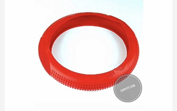 Universal Silicon Steering Wheel + Gear Knob Cover Red