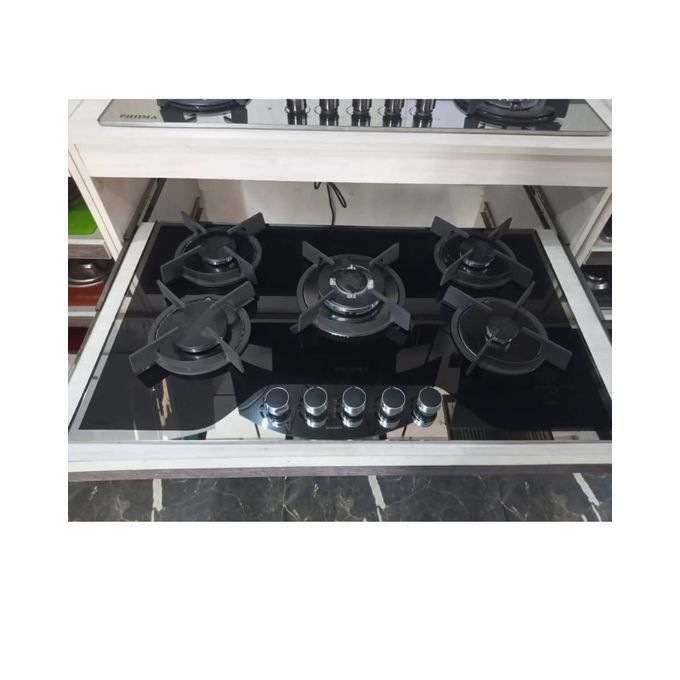 90cmX60cm 5 Burner Tempered Glass Built-In Cooker Hob