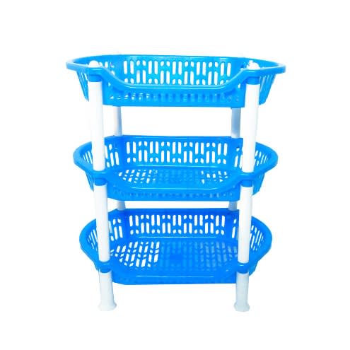 Diamond Trolley Set - 3 Tier Dish Rack - Blue