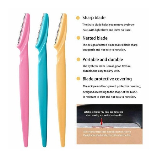 Tinkle 3 Colours Eyebrow Razor Trimmer