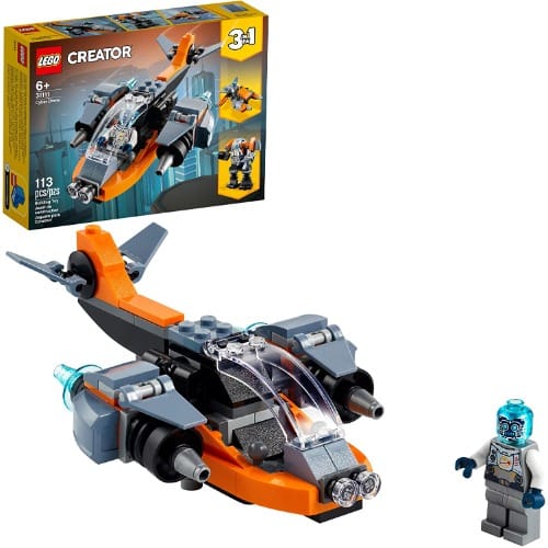 Lego Creator 3in1 Cyber Drone - 31111 Building Kit Featuring A Cyber Drone - 113 Pieces