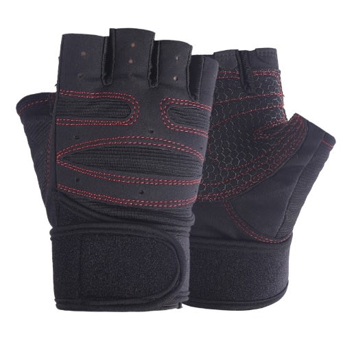 Sports Exercise Gloves - Large - Black