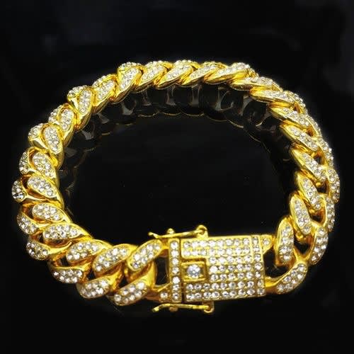 Hip Hop Men Cuban Link Chain Bracelet