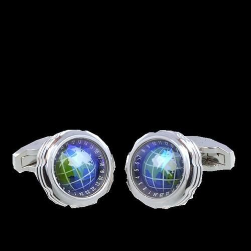 Luxury Shirt Gift Designer Cufflinks For Mens Gift Brand Wedding Cuff Links The Earth Globe Button Male High Quality
