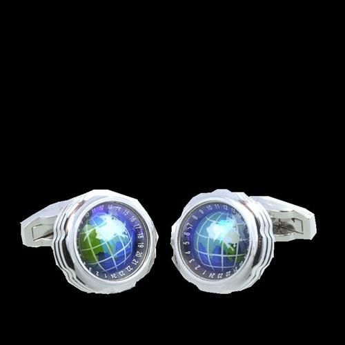 Luxury Shirt Gift Designer Cufflinks For Mens Gift Brand Wedding Cuff Links The Earth Globe Button Male High Quality