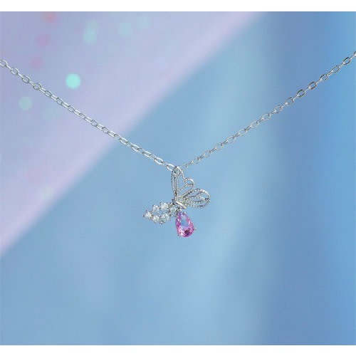 Fashion Butterfly  Pendant Necklace- Silver