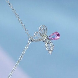Fashion Butterfly  Pendant Necklace- Silver