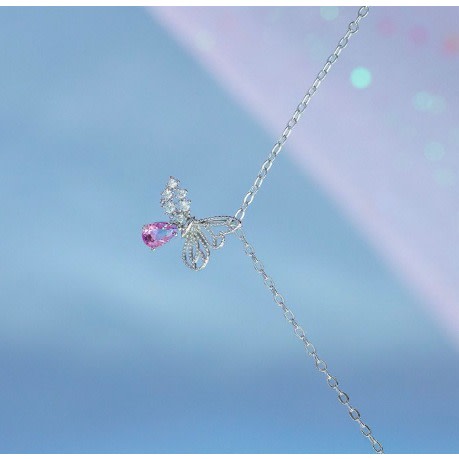 Fashion Butterfly  Pendant Necklace- Silver