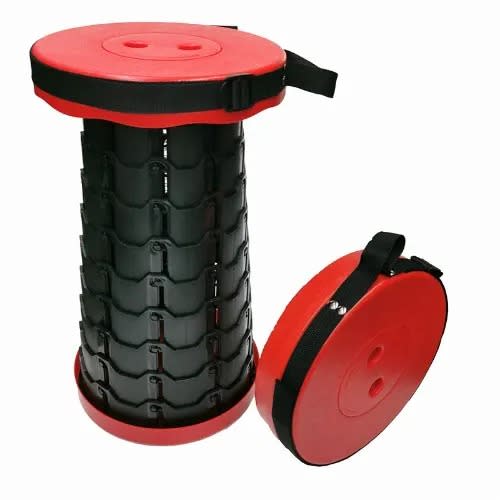Retractable Stool – Lightweight And Sturdy - Red