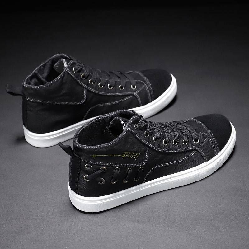 Men's High-top Canvas Shoes Sneakers Casual Shoes Mid-top