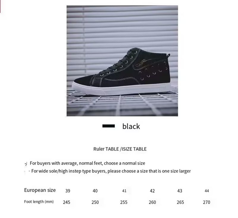 Men's High-top Canvas Shoes Sneakers Casual Shoes Mid-top
