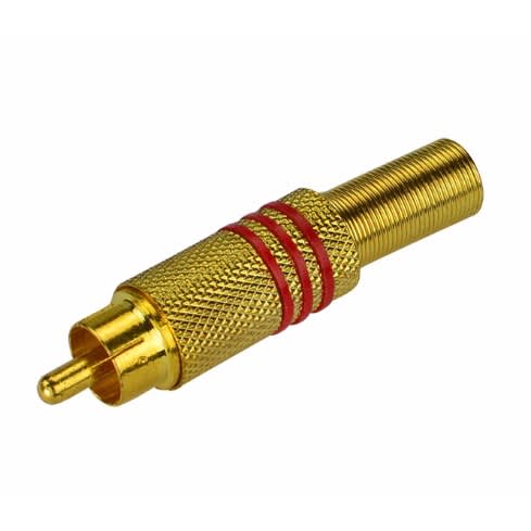 CCTV Audio Connector / Phono RCA Male to Solderless AV Wire Terminal Plug Connector - 5 pcs