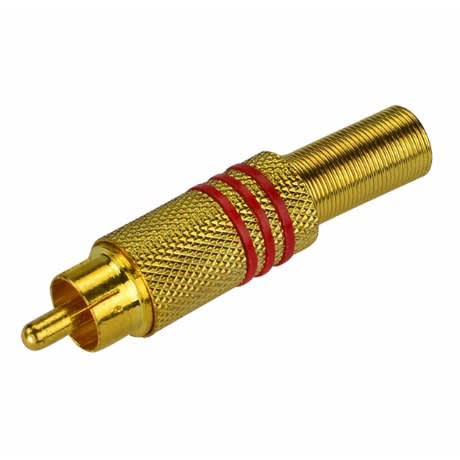 CCTV Audio Connector / Phono RCA Male to Solderless AV Wire Terminal Plug Connector - 5 pcs