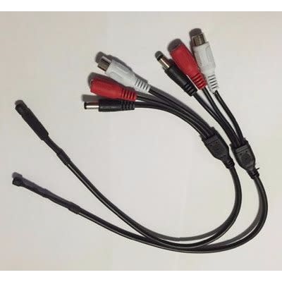 Mini Mic Voice Audio Microphone RCA Output Cable For CCTV Security Camera DVRs - 5 Piece Set