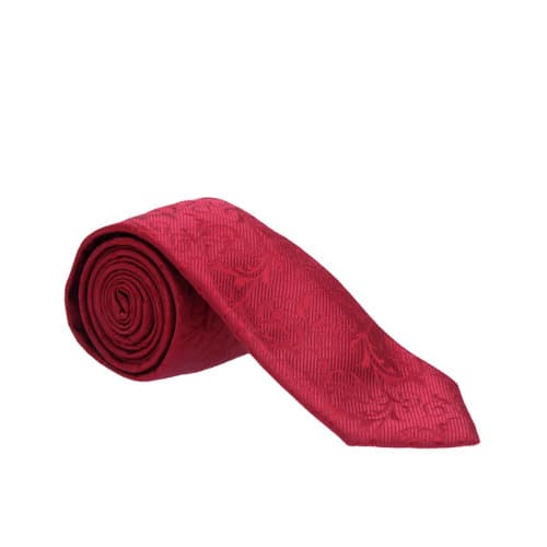 Floral Design Tie & Pocket Square - Wine