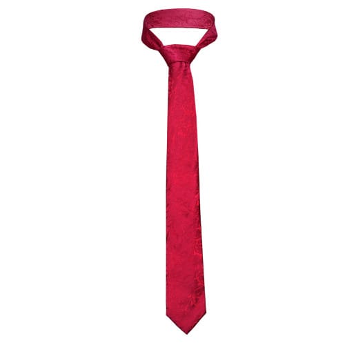 Floral Design Tie & Pocket Square - Wine