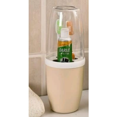 Toothbrush & Toothpaste Holder with Cover