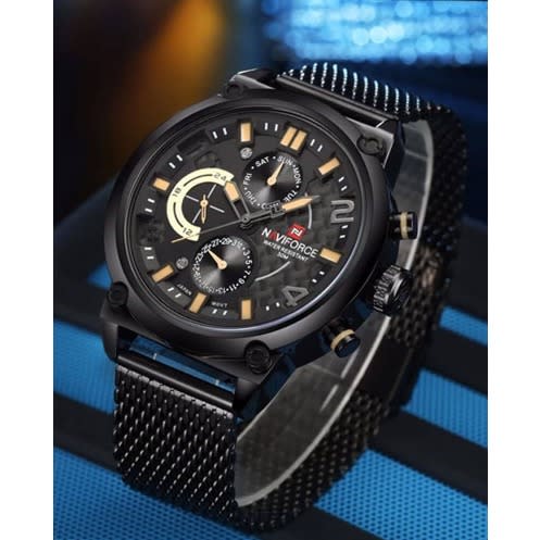 Stainless Steel Quartz Calendar Sport Wrist Watch