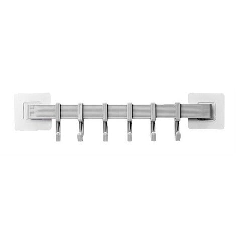 Organizing Wall Hanger With 6 Hooks Decoration -20x10x20cm - Grey