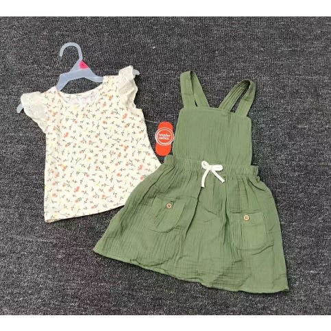 Wonder Nation Girl's 2Piece Set - Top & Pinafore