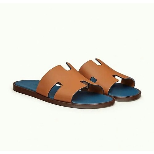 Classy Brown H Leather Slips