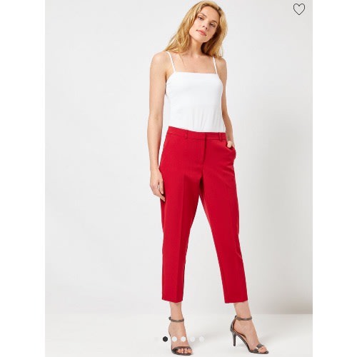 Tall Ankle Grazer Trousers -Red