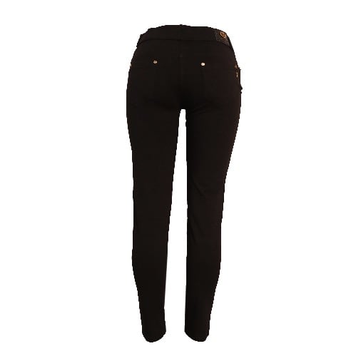 Ladies' Luxury Stoned Thick Jeggings - Black