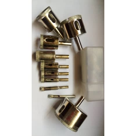 6-50mm Diamond Drill Bit Hole Set Tool For Glass & Ceramic Tiles -10 Pieces