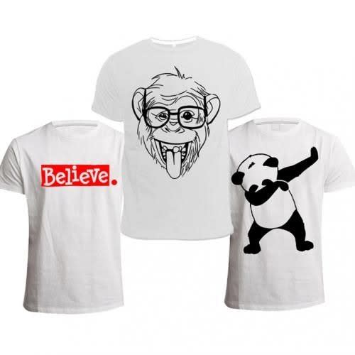 Cool White T-shirts 3-in-1 Bundle - White
