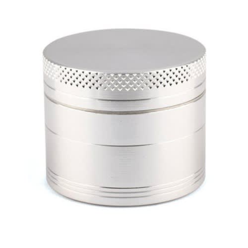 4 Parts Metal Tobacco Weed Grinder - Silver