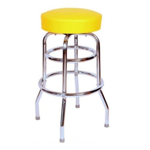 4 Legs Swivel Bar Stool -Yellow