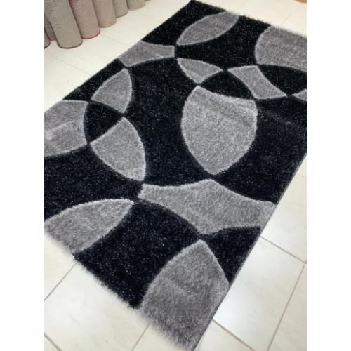 4 By 6ft Pattern Center Shaggy Rug - Multicolor