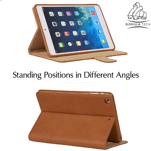 Magnetic Folio Pu Leather Case Cover For iPad Air 2 2017-2018 - Brown