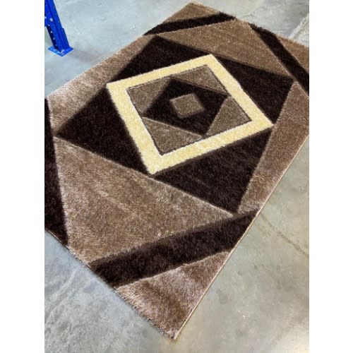 4 By 6ft Pattern Center Shaggy Rug - Multicolor