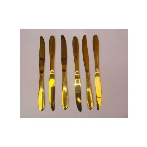 6 Piece Luxury Gold Plated Knives Set