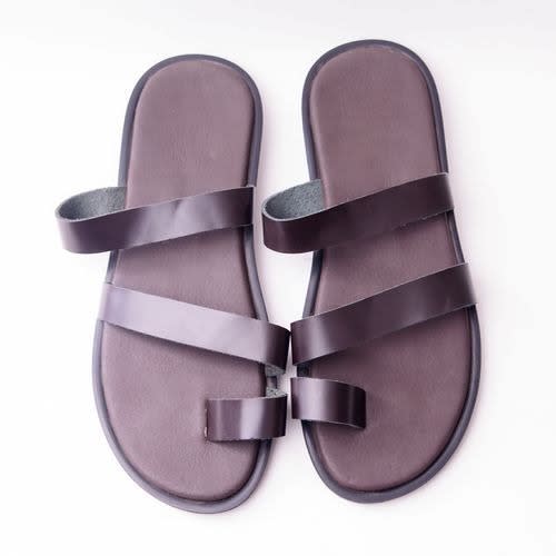 Men's Slippers - Dark Brown