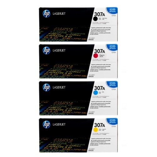 307a Laser Toner Cartridge Set - Black, Cyan, Yellow, Magenta
