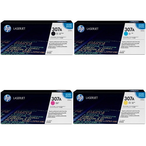 307a Laser Toner Cartridge Set - Black, Cyan, Yellow, Magenta