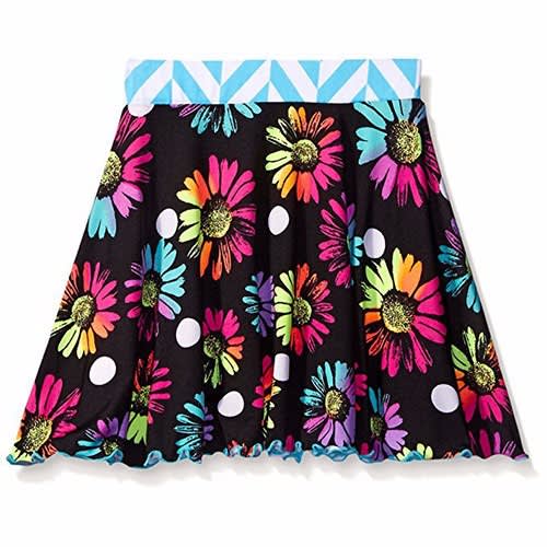 Knit Chevron To Floral Print Flip And Twirl Skirt Set