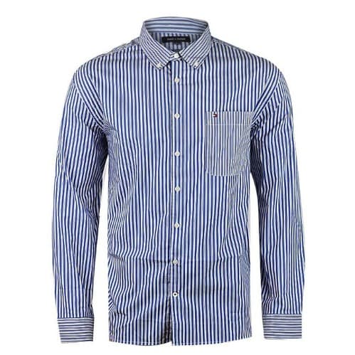 Bi-stretch Shirt For Men - Blue