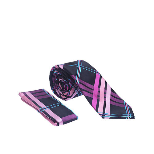 Vissioni Black Assorted Stripe Tie