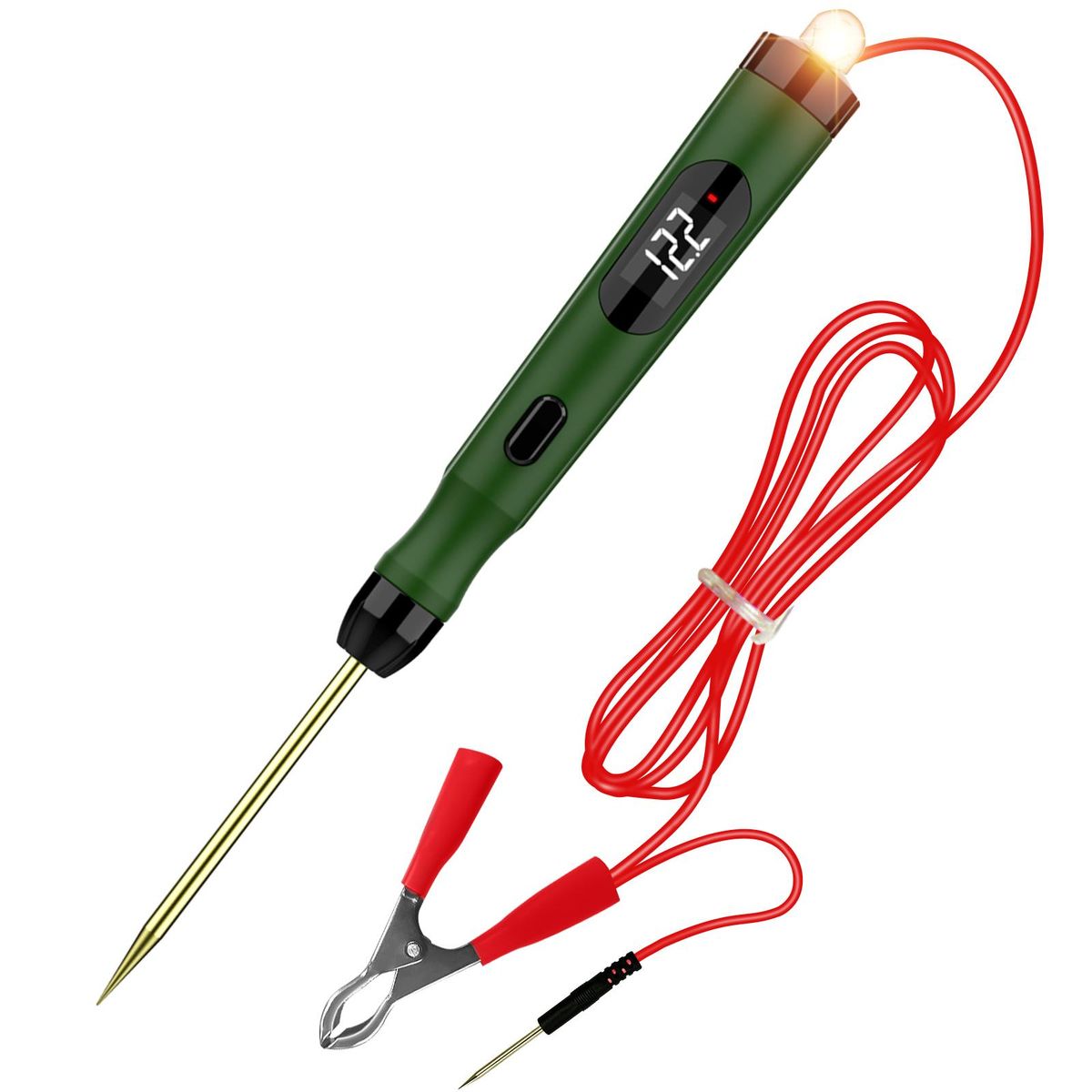 TopDiag P50 Automotive Circuit Tester LCD Display Voltage Measurement Bulb Load Measurement Power Polarity Display Three Detection Modes Switching Car Circuit Tester Automotive Electrical Tester