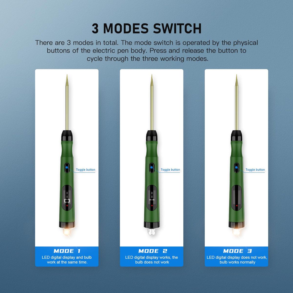 TopDiag P50 Automotive Circuit Tester LCD Display Voltage Measurement Bulb Load Measurement Power Polarity Display Three Detection Modes Switching Car Circuit Tester Automotive Electrical Tester