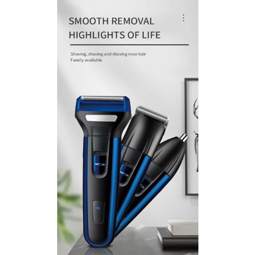Rechargeable 3 In 1  Hair Clipper + Beard Trimmer & Nose Trimmer
