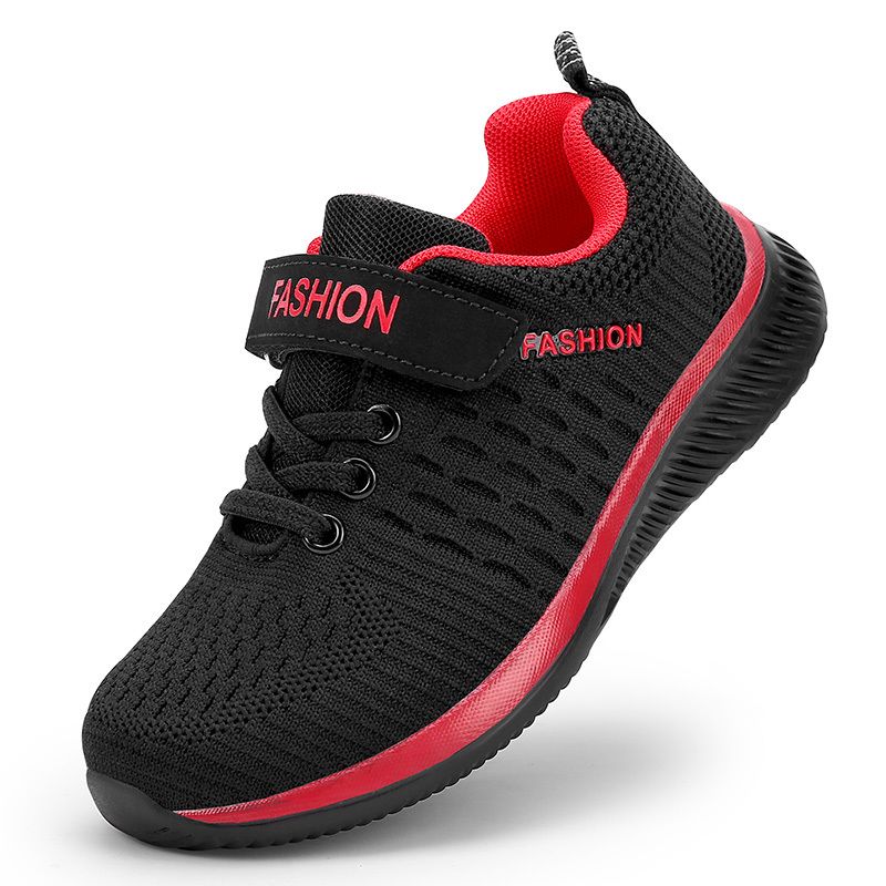 Children Shoes Fashion Kids Sneaker-Black Red